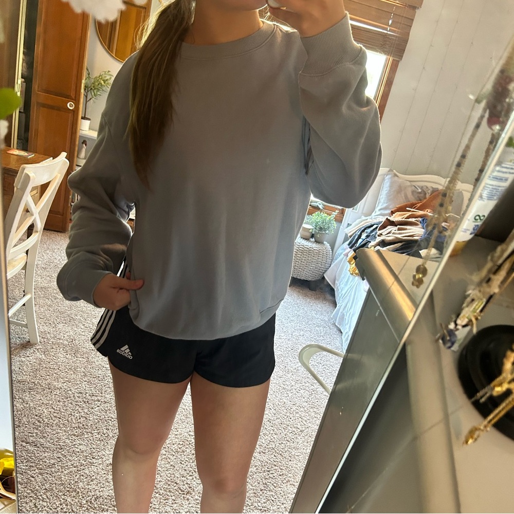 Steel Gray Loose Fit Small Sweatshirt H&M
